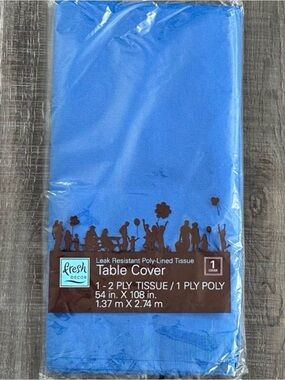 💞 New Nautical Blue 2-Ply Water Resistant Textured Party Table Cover